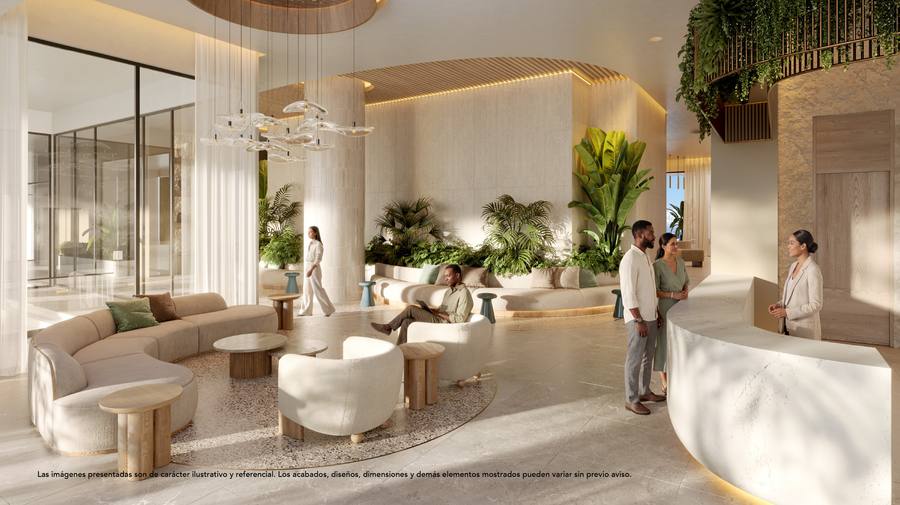 Aquamarine luxury lobby
